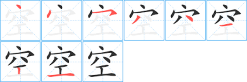 Cách viết chữ Không trong tiếng Trung