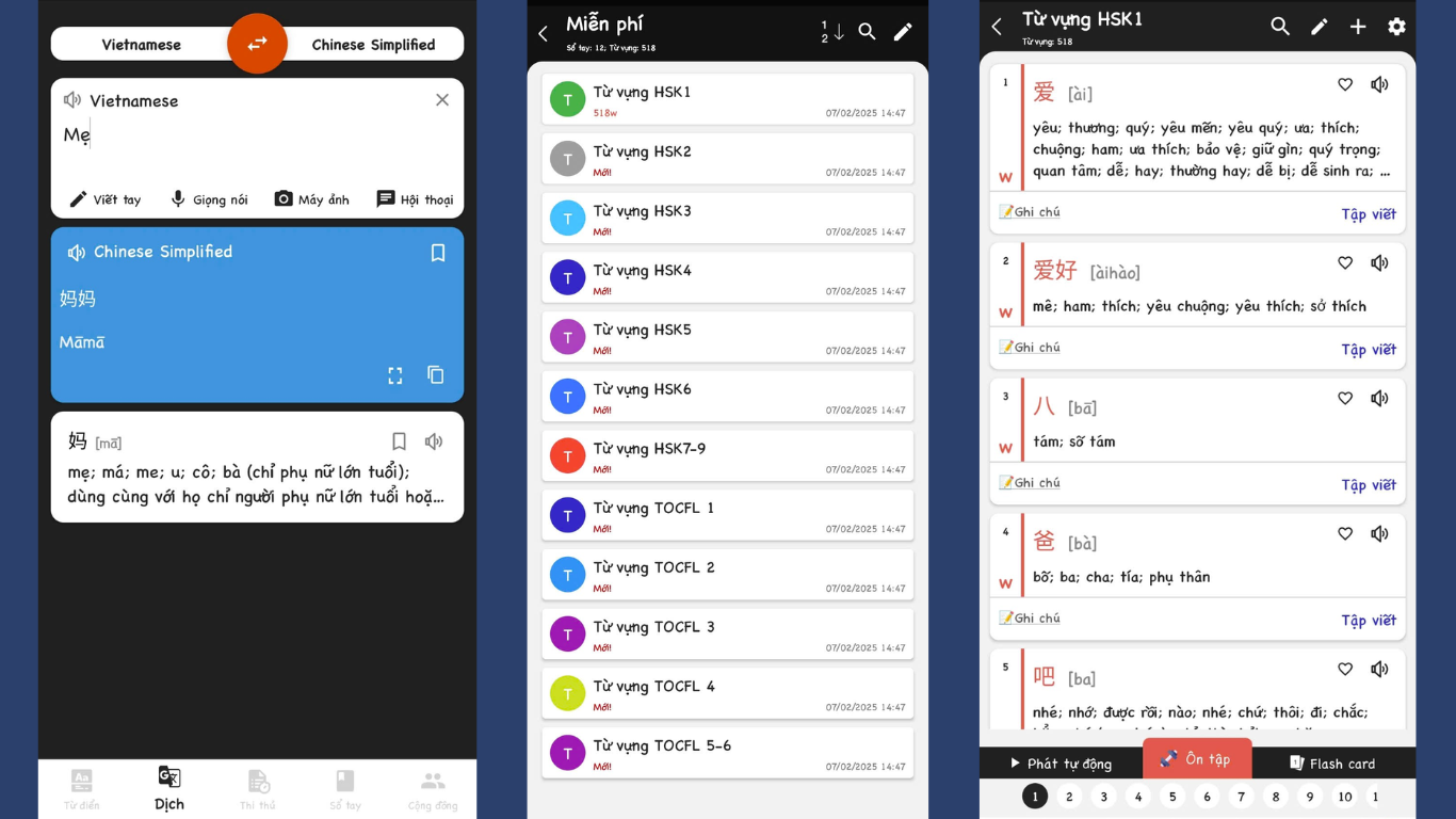 Ứng dụng học tiếng Trung hiệu quả